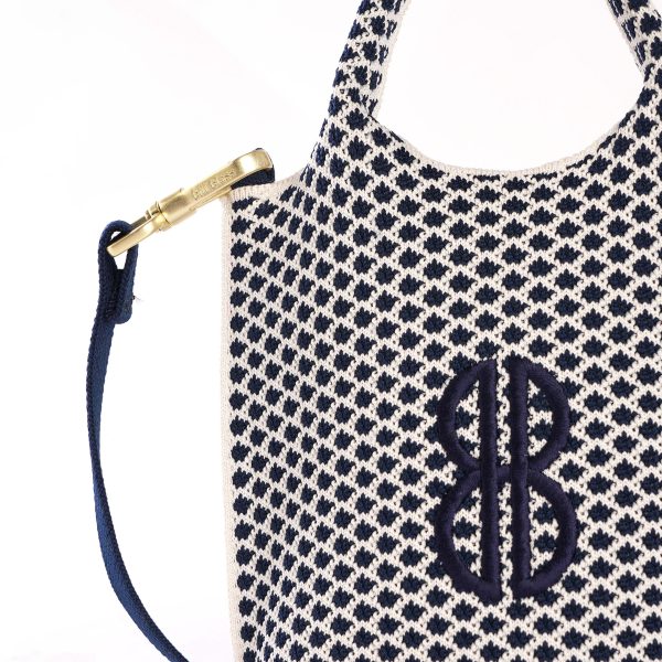 Sutton City Tote - Navy Diamond - Mini Online now