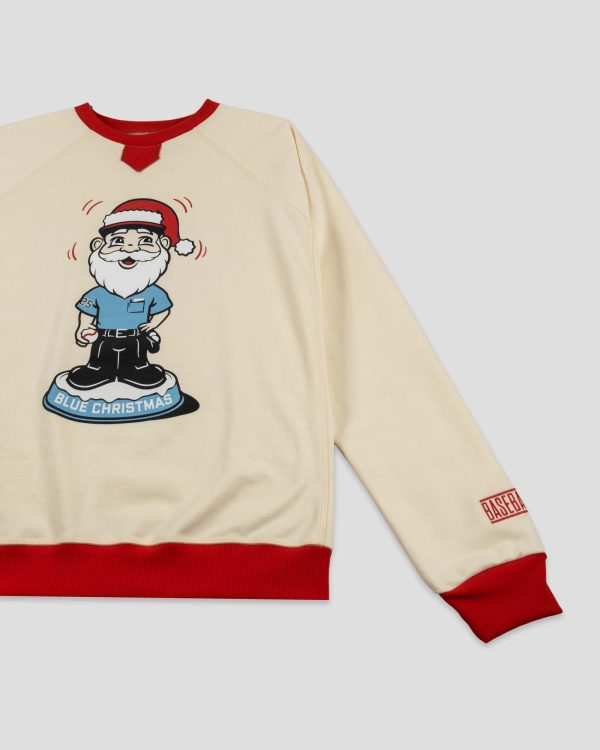 Blue Christmas Bobblehead Santa Sweater For Sale