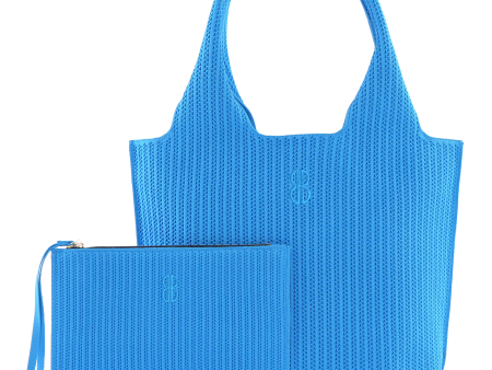 Sutton City Tote - Blue Stripe - Medium Discount