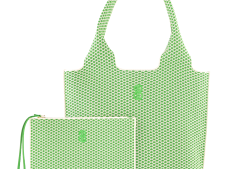 Sutton City Tote - Parakeet Green Diamond - Medium Online now