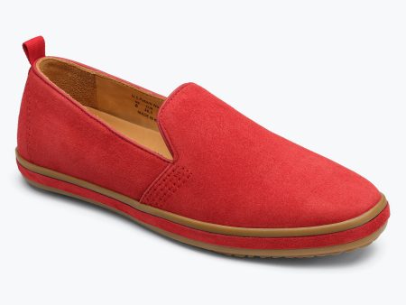 Sutton Suede Slip On - Red For Discount