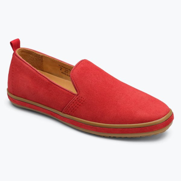 Sutton Suede Slip On - Red For Discount