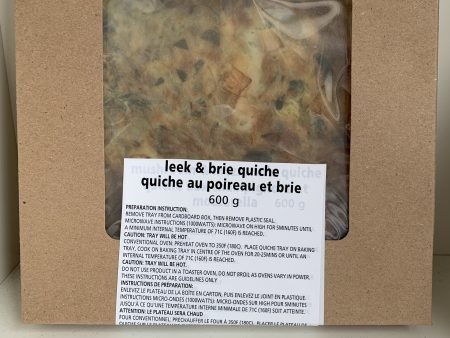 Leek and brie quiche (600gr) Hot on Sale