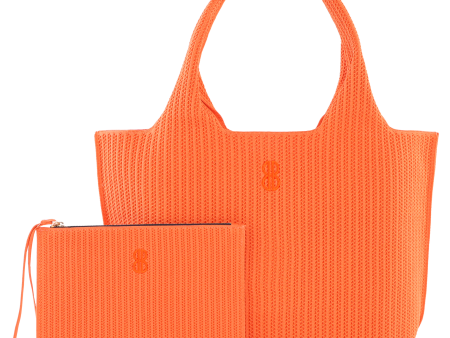 Sutton City Tote - Orange Stripe - Large Sale