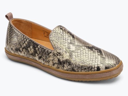 Sutton Leather Slip On - Gold Printed Snake Sale