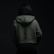 KAMIKAZE GREEN CROPPED HOODIE Online