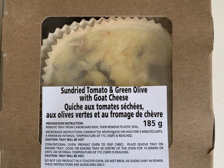 Sundried tomato with olives quiche (185gr) For Sale