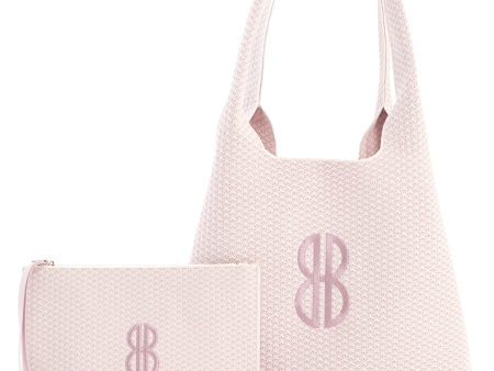 Sutton City Tote - Petal Pink Diamond Monogram   Detachable Metal Chain - Large on Sale