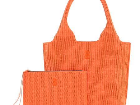 Sutton City Tote - Orange Stripe - Medium For Discount