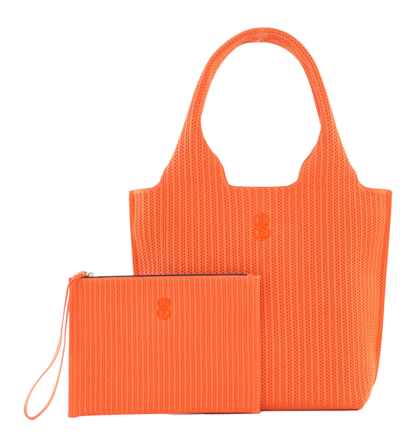 Sutton City Tote - Orange Stripe - Medium For Discount