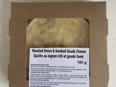 Roasted onion and smoked gouda quiche (185gr) Online Sale