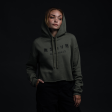 KAMIKAZE GREEN CROPPED HOODIE Online