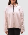 Ballpark Scuba Quarter Zip Women s Hoodie - Pink Marshmallow For Discount