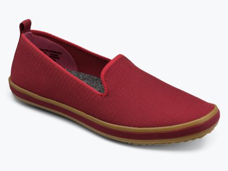 Sutton Knit Slip On - Carmine For Cheap