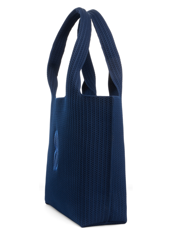 Sutton City Tote - Navy Stripe Monogram - Large Online now