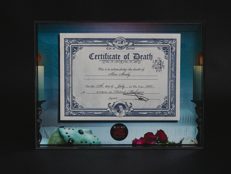 TDOSS Death Certificate Shadow Box (Signed) For Cheap