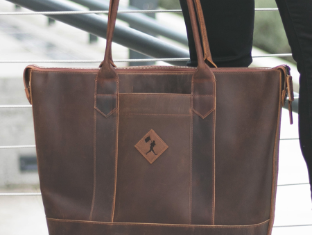 Cathy Zip Tote - Toffee For Discount