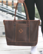 Cathy Zip Tote - Toffee For Discount