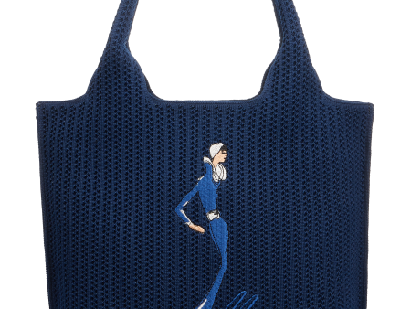 Sutton City Tote - Navy Stripe - Small Cheap