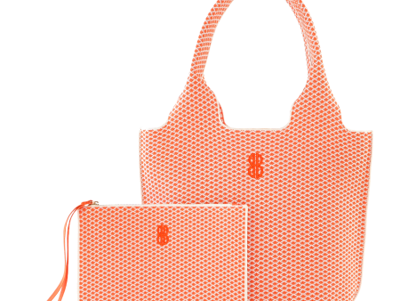 Sutton City Tote - Orange Diamond - Medium For Discount