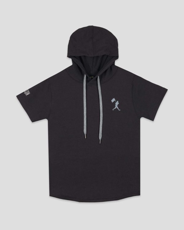 Flag Man Short Sleeve Cage Hoodie (Black) - Youth Cheap