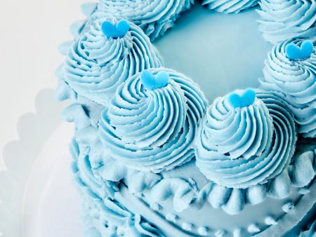 I Love Vintage Vegan Cake - BLUE For Cheap