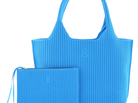 Sutton City Tote - Blue Stripe - Large Hot on Sale