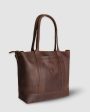 Cathy Zip Tote - Toffee For Discount