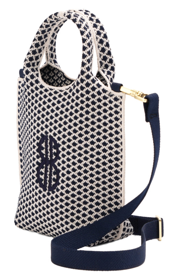 Sutton City Tote - Navy Diamond - Mini Online now