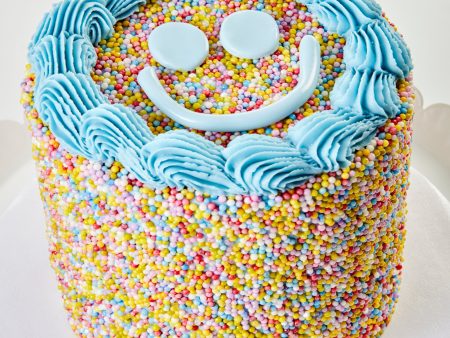 Smile, you got this! Vegan Cake BLUE 🙂 Online Sale