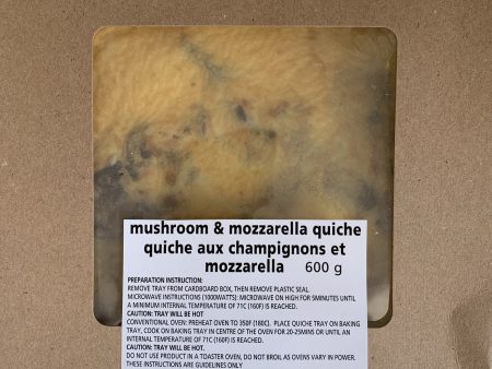 Mushroom and mozzarella cheese quiche (600gr) Discount