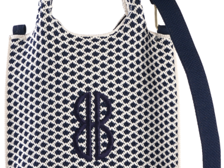 Sutton City Tote - Navy Diamond - Mini Online now