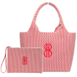 Sutton City Tote - Red Diamond Monogram - Large Supply