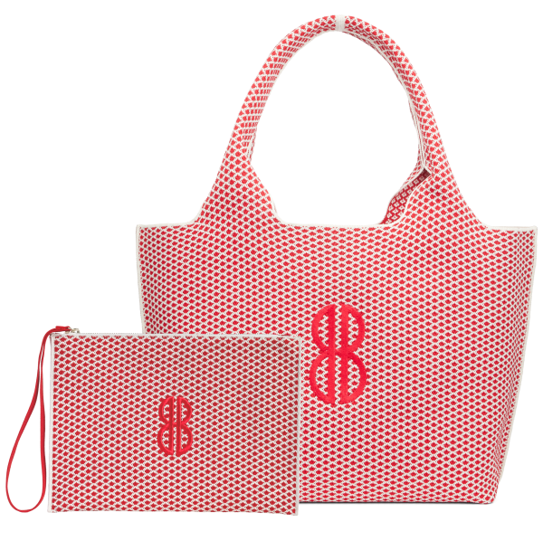 Sutton City Tote - Red Diamond Monogram - Large Supply