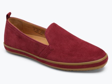 Sutton Suede Slip On - Wine Cheap