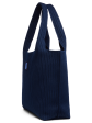 large - Navy Stripe tote with pouch Sale