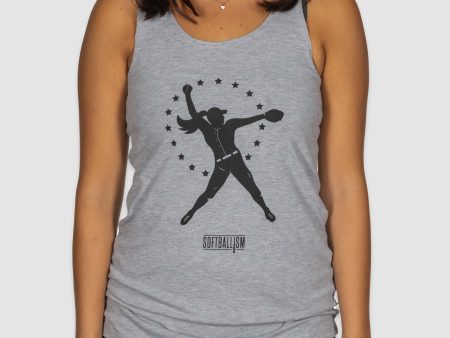 Softballism Star Girl Racerback Tank For Discount