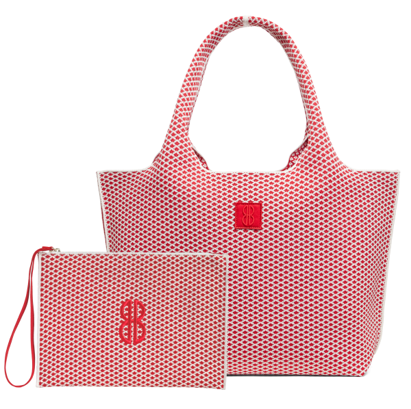 Large - Red Diamond tote with pouch For Cheap