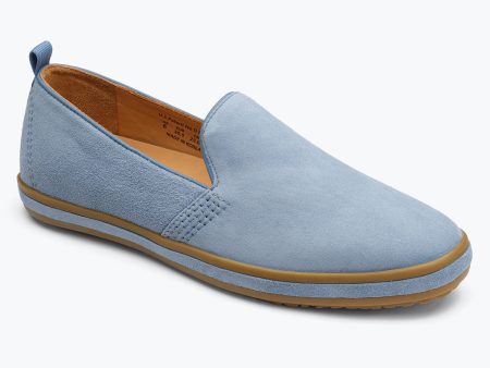 Sutton Suede Slip On - Lagoon Blue Sale