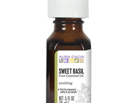 Aura Cacia -  Sweet Basil Essential Oil (0.5 oz) Online Sale