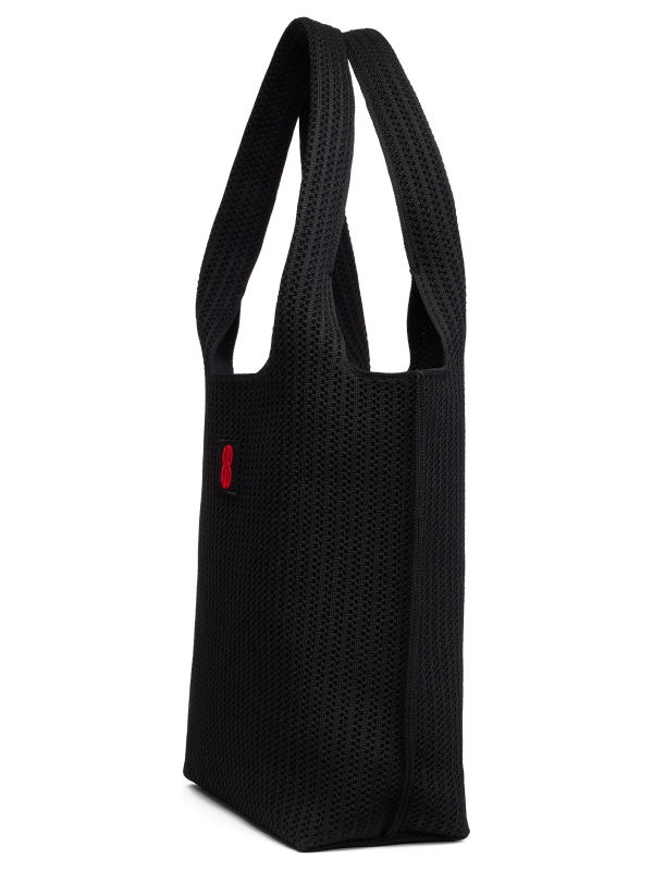 Medium - Black Stripe Tote With Pouch Cheap