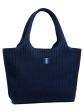 large - Navy Stripe tote with pouch Sale