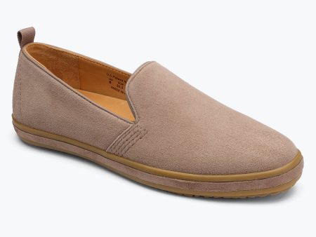 Sutton Suede Slip On - Stone Grey Hot on Sale