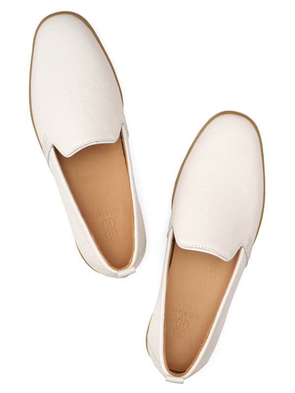 Sutton Leather Slip On - White Discount