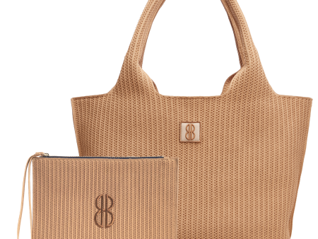 large - Buckthorn Stripe tote with pouch For Discount